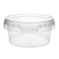 210 ML CLEAR TAMPER EVIDENT TUB and LID